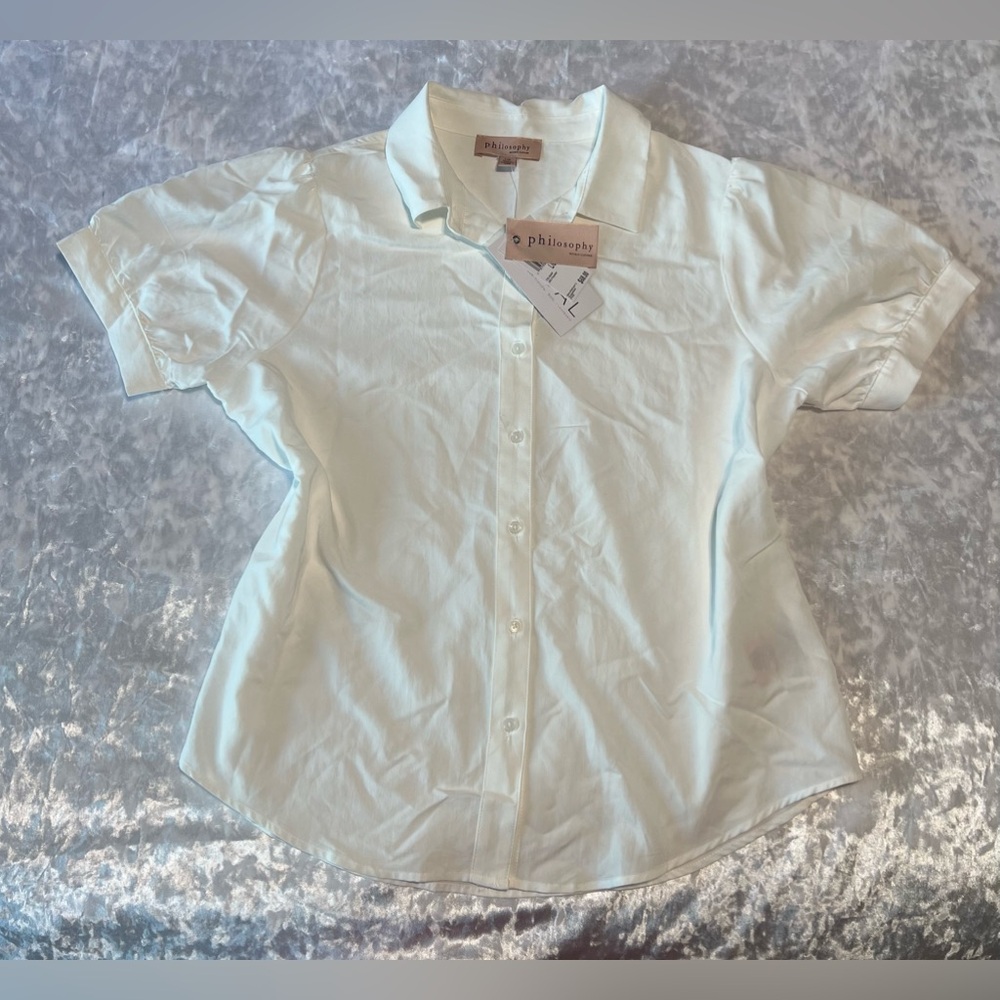 Philosophy Short-Sleeve Collared Button-Down Shirt (NWT) 🎀